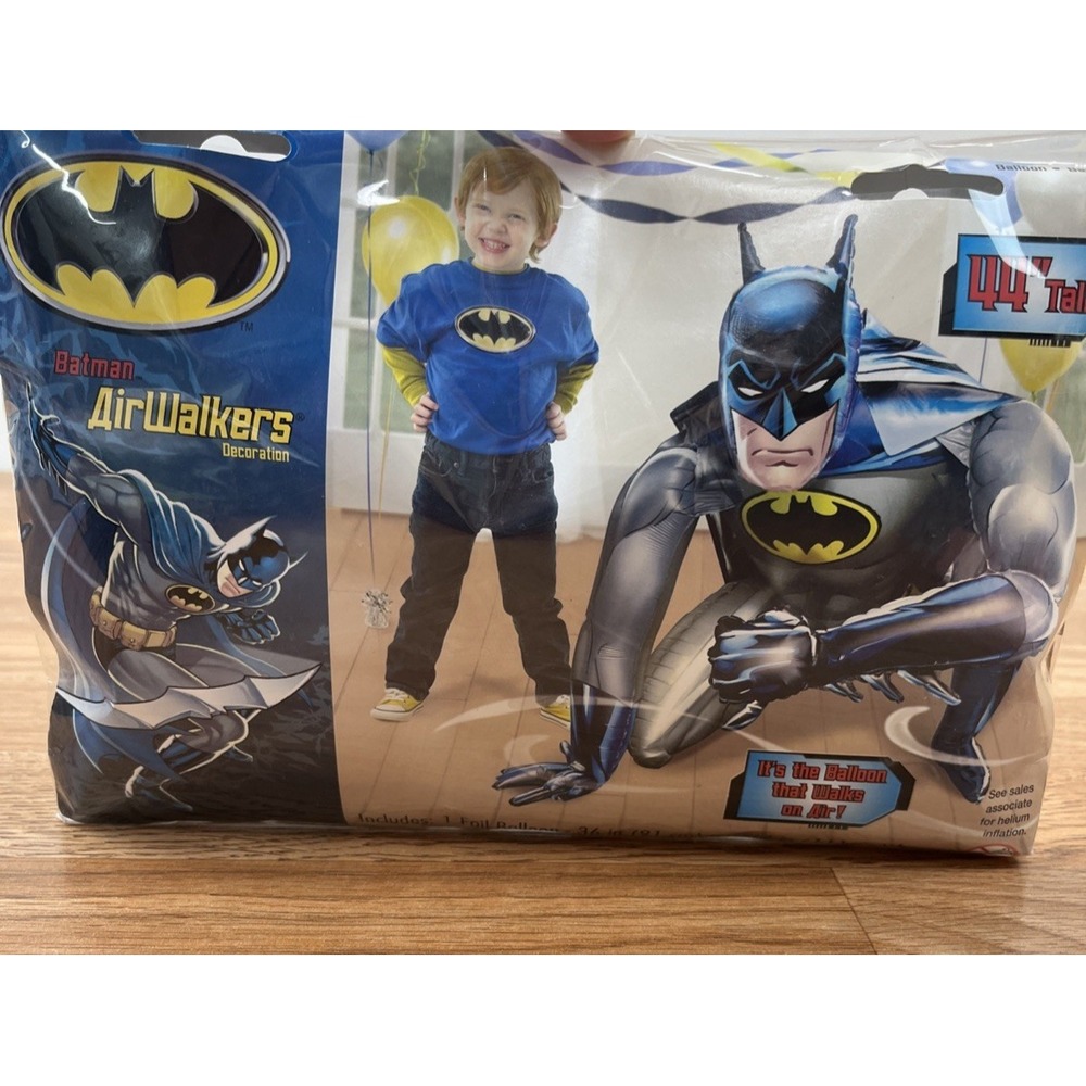 Batman AirWalkers HUGE 44" Tall Foil Balloon Party Supplies Decoration Decor NEW
